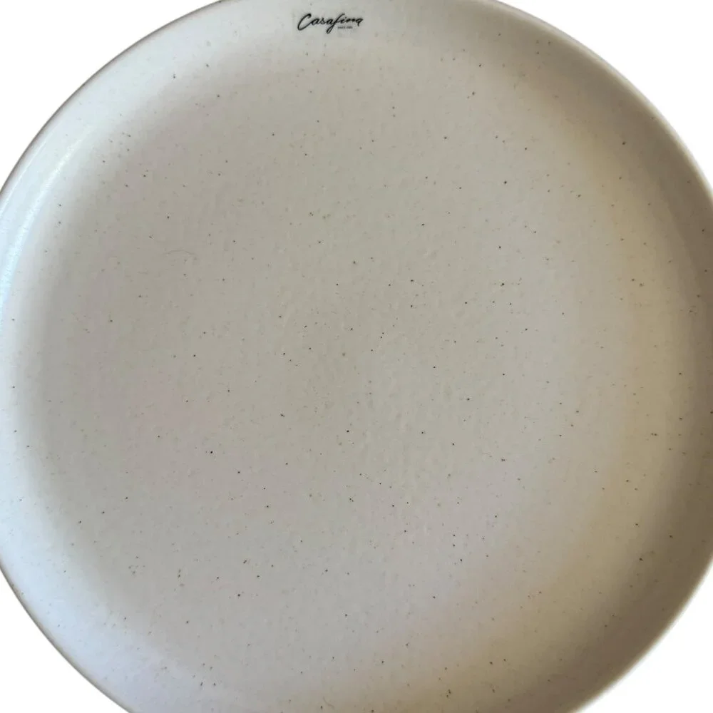 Casafina Ceramic Stoneware 10.5 Dinner Plate Pacifica Collection Vanilla Speckle - Picture 10 of 13